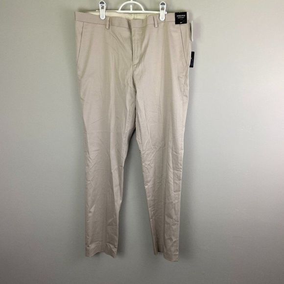 NWT NORDSTROM Beige Extra Trim Fit Chino Pants (36x32) - Picture 2 of 9